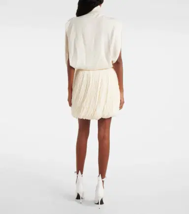 Alaïa Alaïa Fringed wool miniskirt | Thumbnail 4
