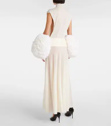 Alaïa Alaïa Low-rise virgin wool maxi skirt | Thumbnail 3