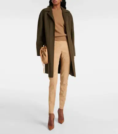 Joseph Mid-rise suede leggings | Thumbnail 3