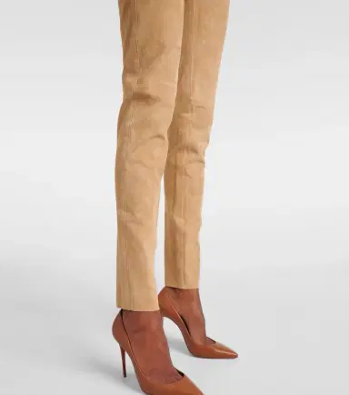 Joseph Mid-rise suede leggings | Thumbnail 4