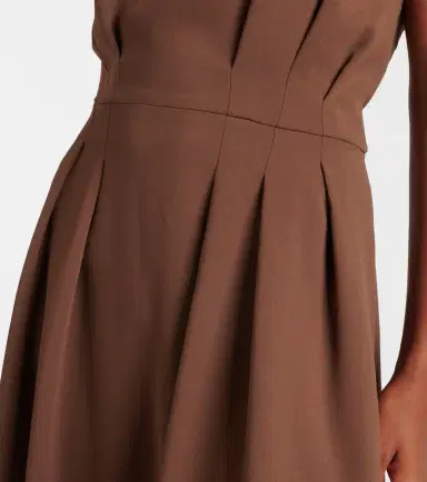 Joseph Pleated cady midi dress | Thumbnail 5