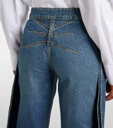 Alaïa Alaïa Petal high-rise barrel-leg jeans | Thumbnail 4 Alaïa Alaïa Petal high-rise barrel-leg jeans | Thumbnail 4
