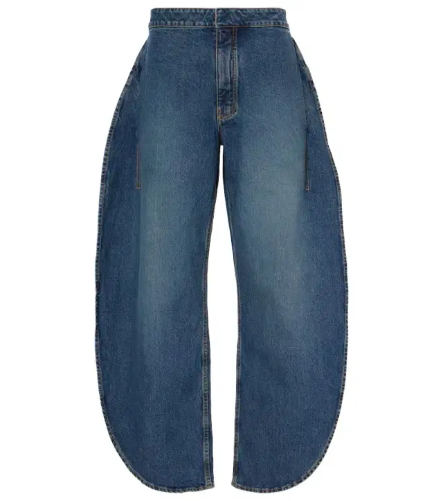 Alaia Alaïa Petal high-rise barrel-leg jeans