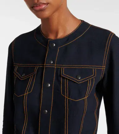 Alaïa Alaïa Fluid cropped wool-blend jacket | Thumbnail 3