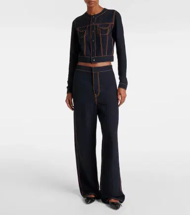Alaïa Alaïa Fluid cropped wool-blend jacket | Thumbnail 5