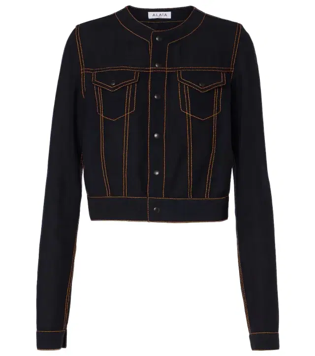 Alaia Alaïa Fluid cropped wool-blend jacket