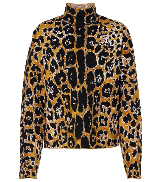 Alaia Alaïa Leopard jacquard sweater