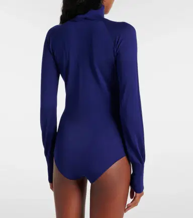Alaïa Alaïa Sheer turtleneck wool bodysuit | Thumbnail 2