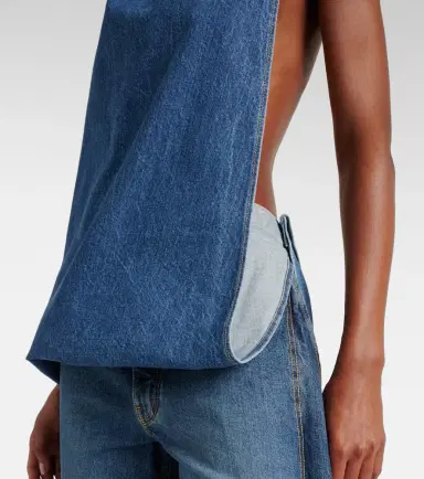Alaïa Alaïa Caped denim top | Thumbnail 7