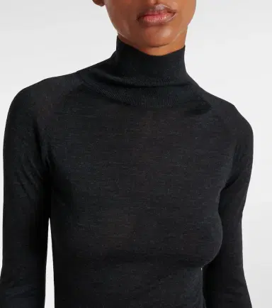 Alaïa Alaïa Draped wool turtleneck dress | Thumbnail 2 Alaïa Alaïa Draped wool turtleneck dress | Thumbnail 2