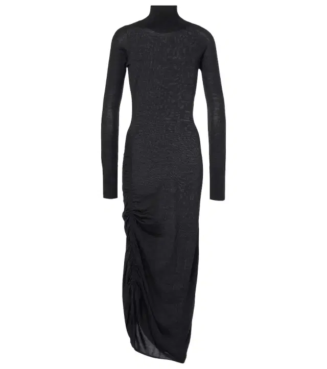 Alaia Alaïa Draped wool turtleneck dress