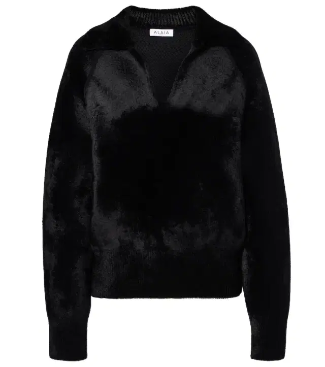 Alaïa Wool-blend polo sweater
