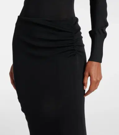 Alaïa Alaïa Ruched wool-blend skirt pants | Thumbnail 3