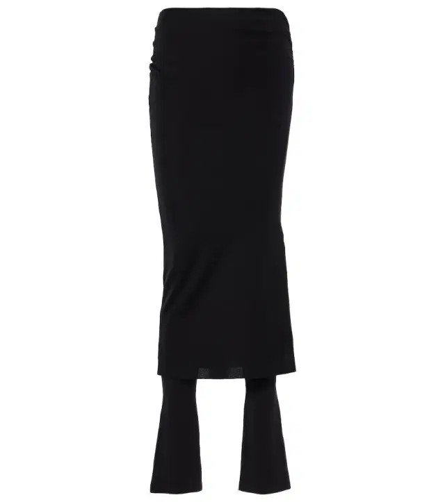 Alaïa Ruched wool-blend skirt pants Alaïa Ruched wool-blend skirt pants