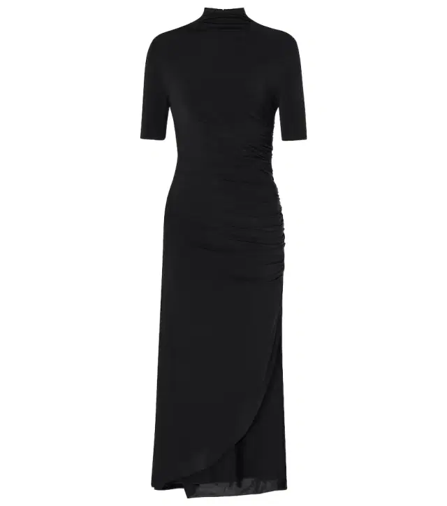 Alaia Alaïa Draped asymmetric midi dress