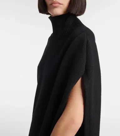 Alaïa Alaïa Asymmetric caped turtleneck sweater | Thumbnail 2