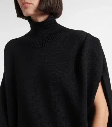 Alaïa Alaïa Asymmetric caped turtleneck sweater | Thumbnail 4