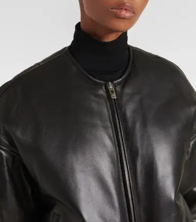 Alaïa Alaïa Leather bomber jacket | Thumbnail 2 Alaïa Alaïa Leather bomber jacket | Thumbnail 2