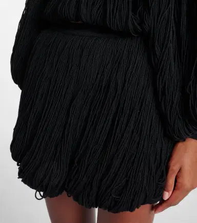Alaïa Alaïa Fringed wool miniskirt | Thumbnail 4