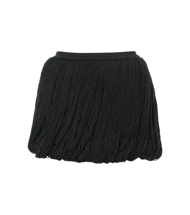 Alaïa Fringed wool miniskirt