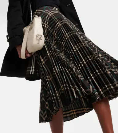 Burberry Pleated checked midi skirt | Thumbnail 4