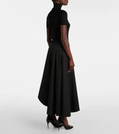 Alaïa Alaïa Asymmetric wool midi skirt | Thumbnail 3