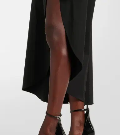 Alaïa Alaïa Asymmetric wool midi skirt | Thumbnail 5