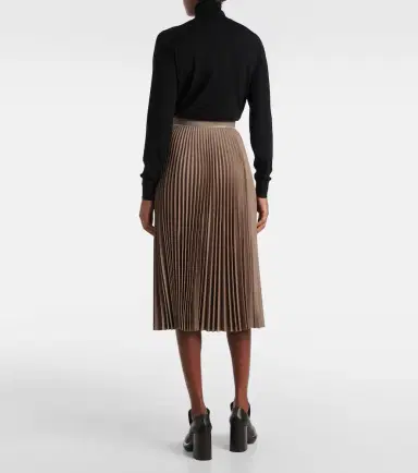 Burberry Pleated wool midi skirt | Thumbnail 2 Burberry Pleated wool midi skirt | Thumbnail 2