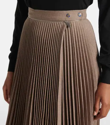 Burberry Pleated wool midi skirt | Thumbnail 4 Burberry Pleated wool midi skirt | Thumbnail 4