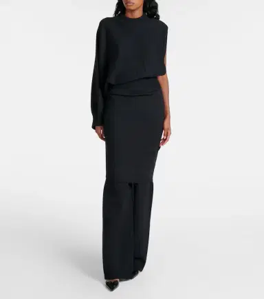 Alaïa Alaïa High-rise wool-blend straight pants | Thumbnail 4