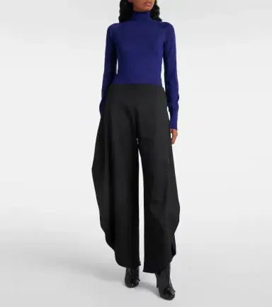 Alaia Alaïa Wool grain de poudre balloon pants | Thumbnail 3