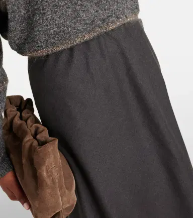 Brunello Cucinelli Wool-blend midi skirt | Thumbnail 3