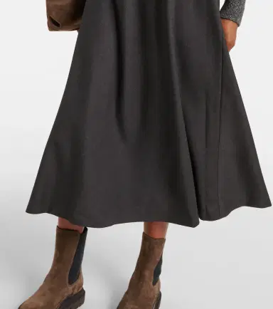 Brunello Cucinelli Wool-blend midi skirt | Thumbnail 5