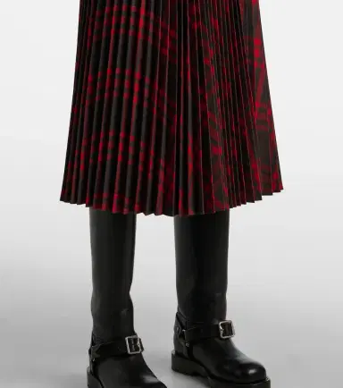 Burberry Check plissé midi skirt | Thumbnail 2