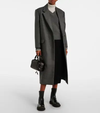Brunello Cucinelli Wool, cashmere and silk midi skirt | Thumbnail 2