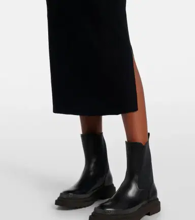 Brunello Cucinelli Wool, cashmere and silk midi skirt | Thumbnail 5