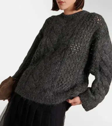 Brunello Cucinelli Cable-knit alpaca-blend sweater | Thumbnail 3