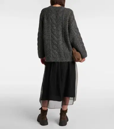 Brunello Cucinelli Cable-knit alpaca-blend sweater | Thumbnail 5