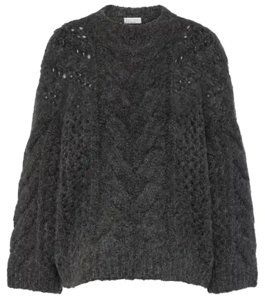 Brunello Cucinelli Cable-knit alpaca-blend sweater | Thumbnail 1