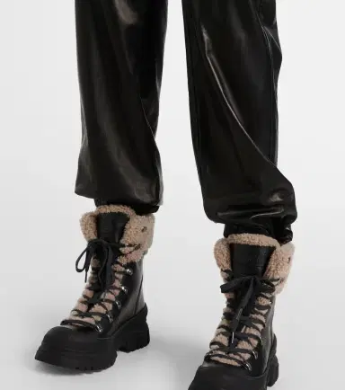 Brunello Cucinelli Leather straight pants | Thumbnail 3