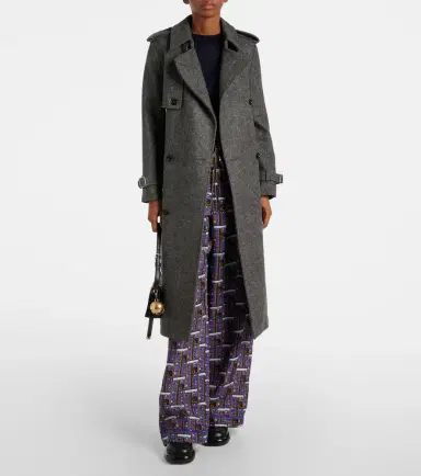 Burberry Checked silk straight pants | Thumbnail 4 Burberry Checked silk straight pants | Thumbnail 4