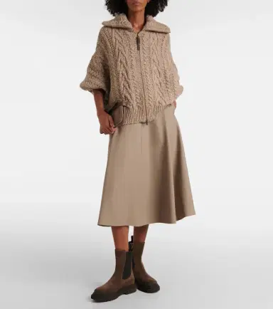 Brunello Cucinelli Wool midi skirt | Thumbnail 3