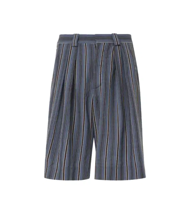 KING & TUCKFIELD Striped wool Bermuda shorts