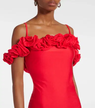 Coperni Floral-appliqué jersey gown | Thumbnail 2
