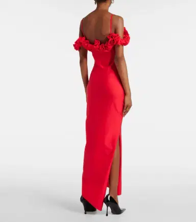 Coperni Floral-appliqué jersey gown | Thumbnail 4