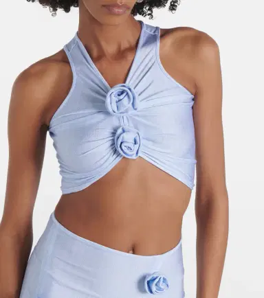 Coperni Floral-appliqué crop top | Thumbnail 3