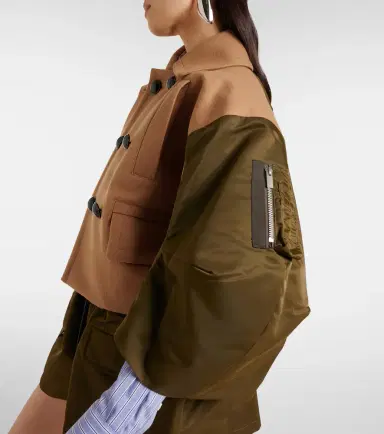 Sacai Wool and twill jacket | Thumbnail 2 Sacai Wool and twill jacket | Thumbnail 2