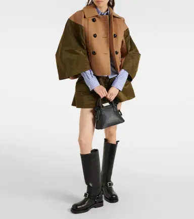 Sacai Wool and twill jacket | Thumbnail 3 Sacai Wool and twill jacket | Thumbnail 3