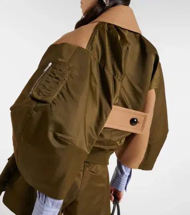 Sacai Wool and twill jacket | Thumbnail 4 Sacai Wool and twill jacket | Thumbnail 4