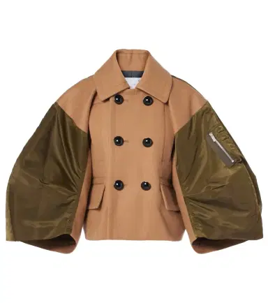Sacai Wool and twill jacket | Thumbnail 1 Sacai Wool and twill jacket | Thumbnail 1